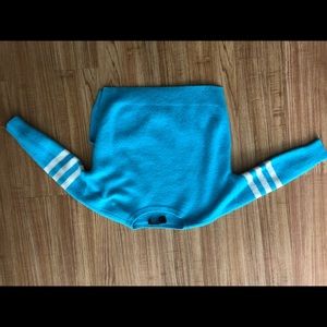 Light blue cashmere cropped sweater